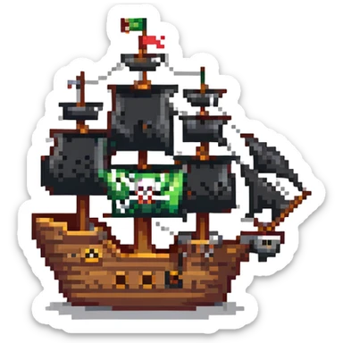 pirate ship sticker