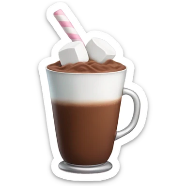 cocoa drink with marshmallows  sticker