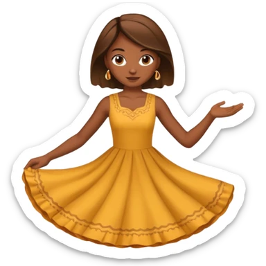 girl spinning  sticker