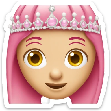 A pink jellybean (the candy) with a tiara sticker