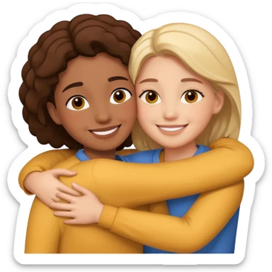 Besties hug sticker