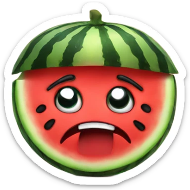 Angry watermelon sticker