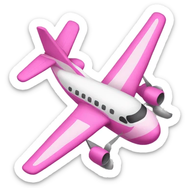 pink airplane sticker