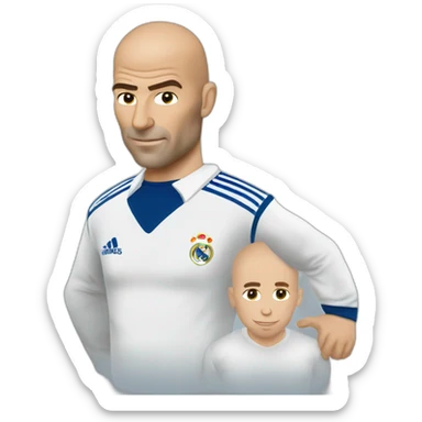 zinedine zidane avec le regard coquin sticker