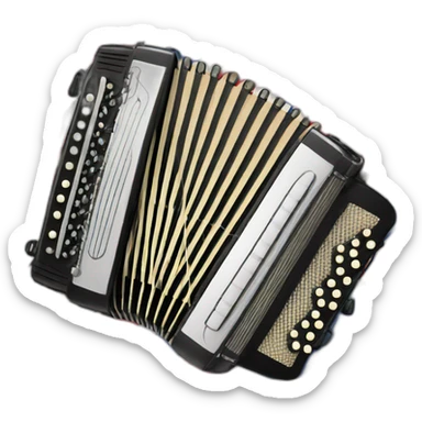 Accordion on colors of serbian flag sticker
