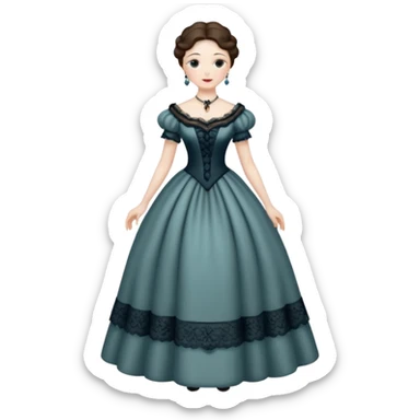 Victorian lady sticker