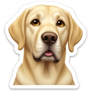 Make a female yellow lab sticker