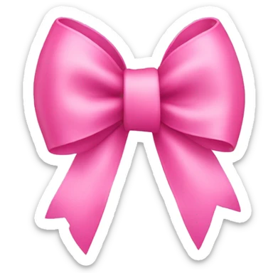 Pink bow ribbon sticker