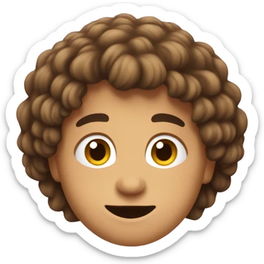 garçon cheveux brun ondulé court  sticker