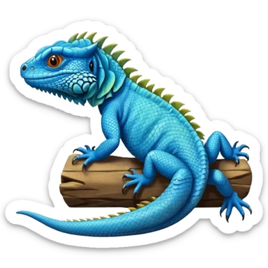 Blue Iguana print sticker