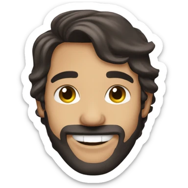 Jesse Tabish of the band Other Lives smiling sticker