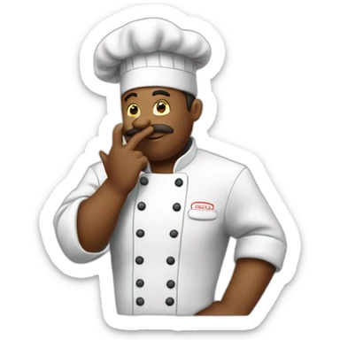 Chef kissing his fingers  sticker
