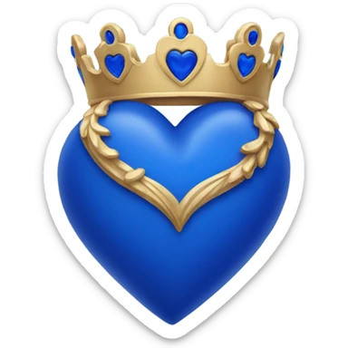 Royal blue heart  sticker