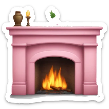 Winter Pink FirePlace sticker
