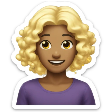 heart bursting with gold stars sticker