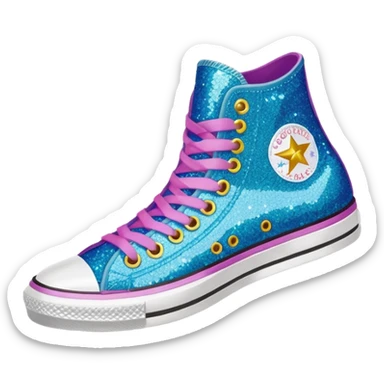 glitter converse sneakers sticker
