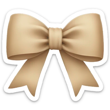 Beige bow sticker