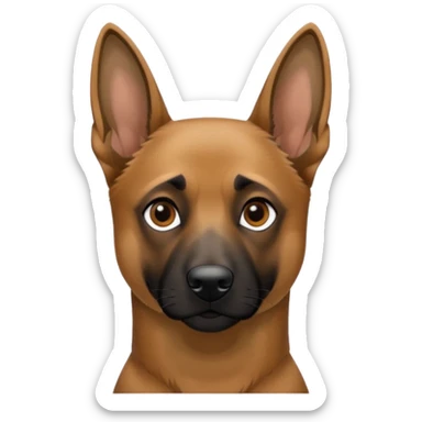 Belgian malinois saluting sticker