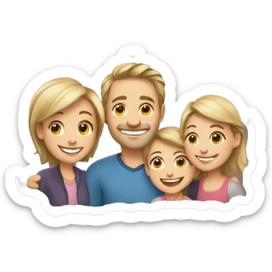 happy family  sticker
