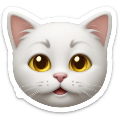 Pusseto en emoji con cara sonriente sticker