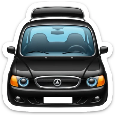 A car black window sticker