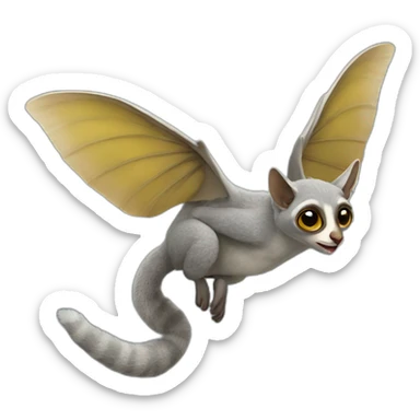 flying galago senegalensis sticker