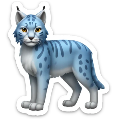 A blue lynx full body sticker