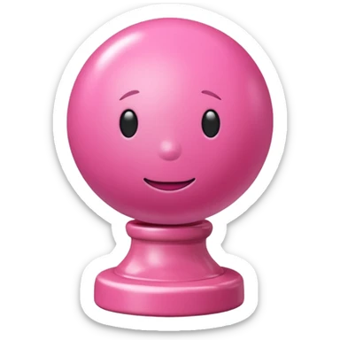 Pink gumball faceless sticker
