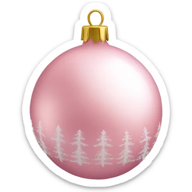 Light Pink Christmas bauble sticker