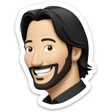 smilling keanu reeves sticker