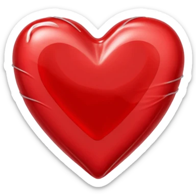 heart wrapped candy sweet sticker