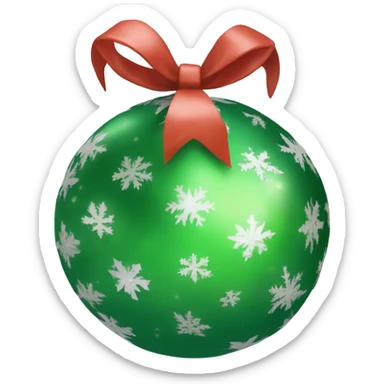 Christmas toy ball green sticker