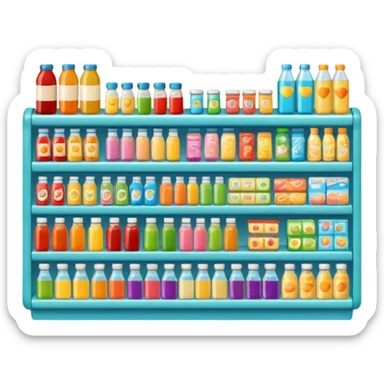 mini supermarket sticker