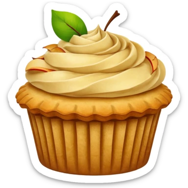 Apple pie cupcake with apples  sticker