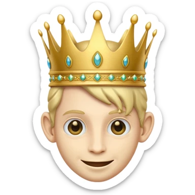 prince emoji with long alien ears sticker
