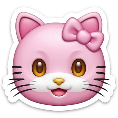 Un emoji de hellou kitty tierna sticker
