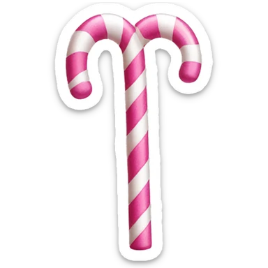 Pink candy cane sticker