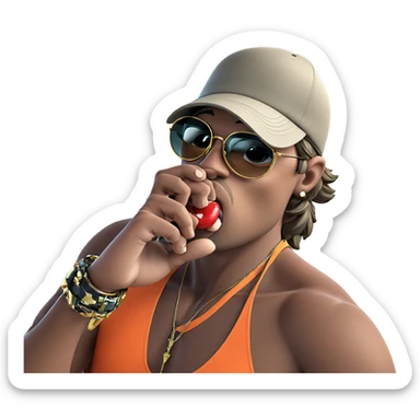 stylish guy with accessories sticker