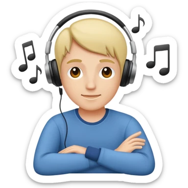 Echando música relajado sticker