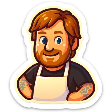 Create an emoji based on this person's appearance. Use a fun, expressive style suitable for emoji, in a retro stickers style. sticker