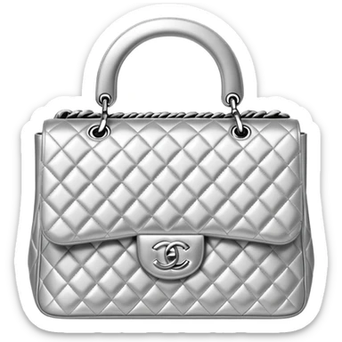 Silver chanel bag sticker