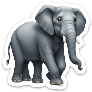 benign and strong elephant sticker