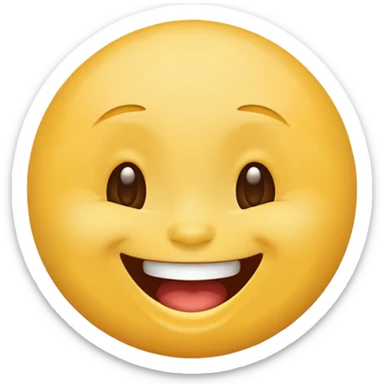 laughing face emoji, joyful expression sticker