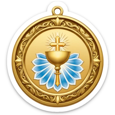 Distintivo de la adoración nocturna mexicana con imagen del santísimo  sticker