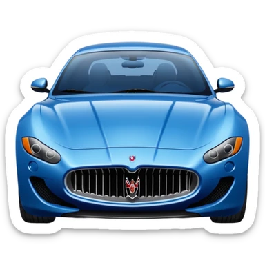 Blue Maserati sticker
