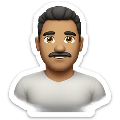 Mexican thick guy with bushy eyebrows sticker