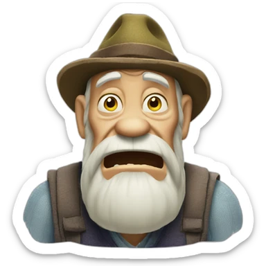 old-man-yells-at-shrek sticker