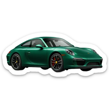 Porsche Dark Green  sticker