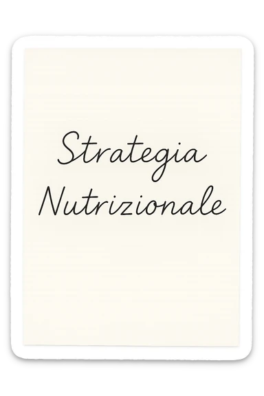foglio con scritto "Strategia Nutrizionale" sticker