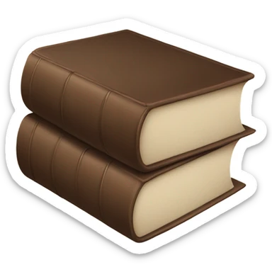 Brown books sticker
